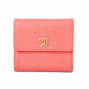 Chanel Pink 3-FWallet Coral